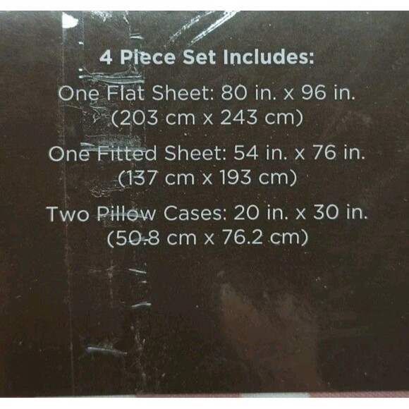 Comfort Bay Pink Full Sheet Set 4pc Designer Print Luxuriously Soft - Picture 4 of 9